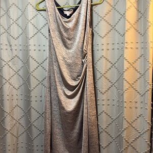 Elegant Gray Sleeveless Dress